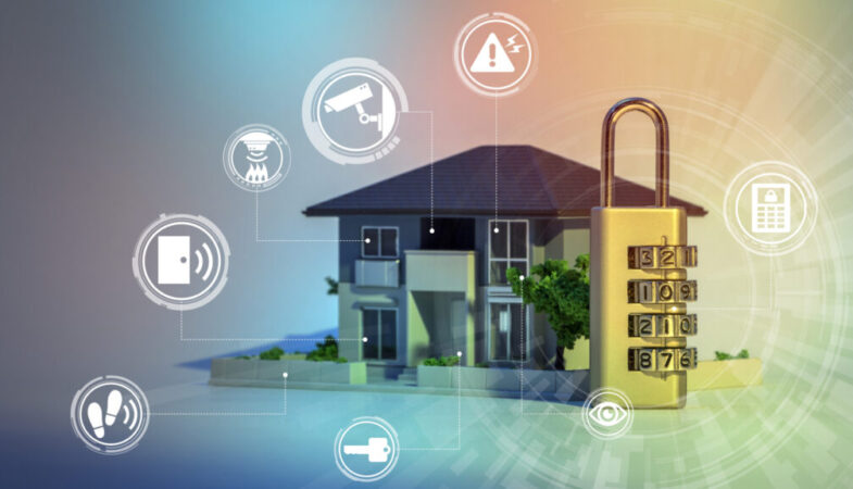 Smart Home Security Digital Illustration
